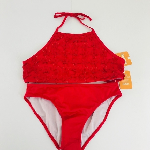 Gymboree 2018 Red Star 2 Piece Swimsuit Bi… - Picture 3 of 6